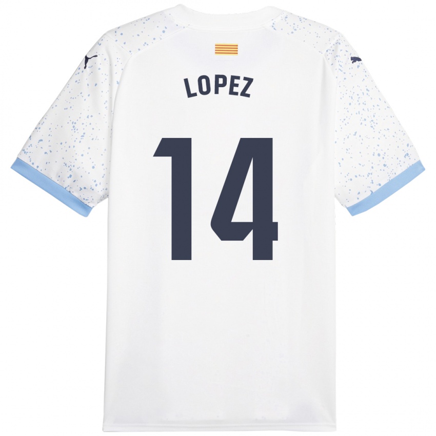 Hombre Camiseta Judith López #14 Blanco 2ª Equipación 2023/24 La Camisa México