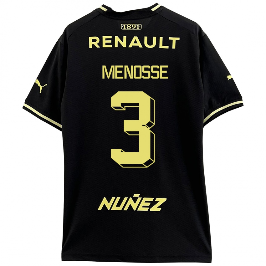 Hombre Camiseta Hernán Menosse #3 Negro 2ª Equipación 2023/24 La Camisa México
