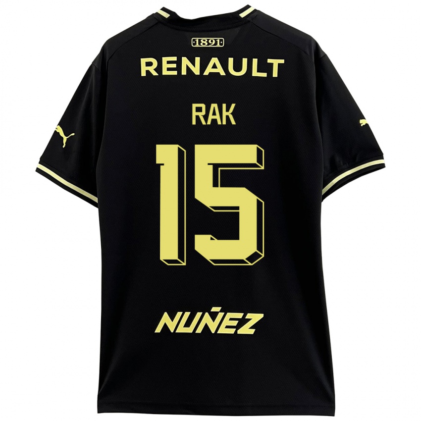 Hombre Camiseta Yonatthan Rak #15 Negro 2ª Equipación 2023/24 La Camisa México