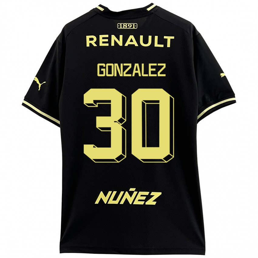 Hombre Camiseta Ángel González #30 Negro 2ª Equipación 2023/24 La Camisa México