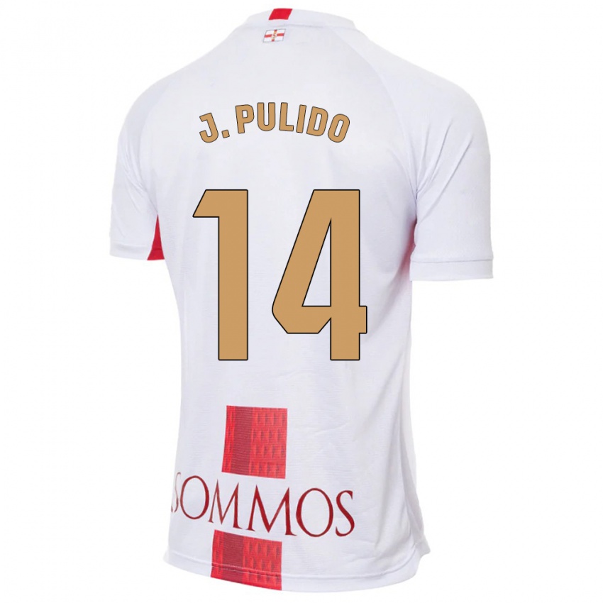 Hombre Camiseta Jorge Pulido #14 Blanco 2ª Equipación 2023/24 La Camisa México