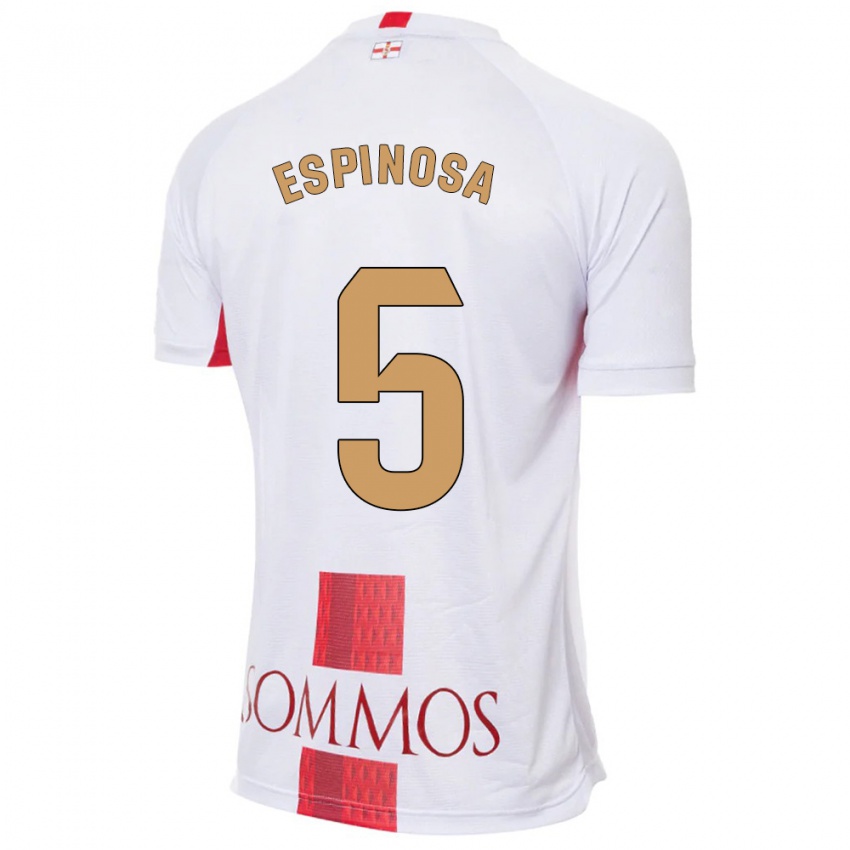 Hombre Camiseta Diego Espinosa #5 Blanco 2ª Equipación 2023/24 La Camisa México