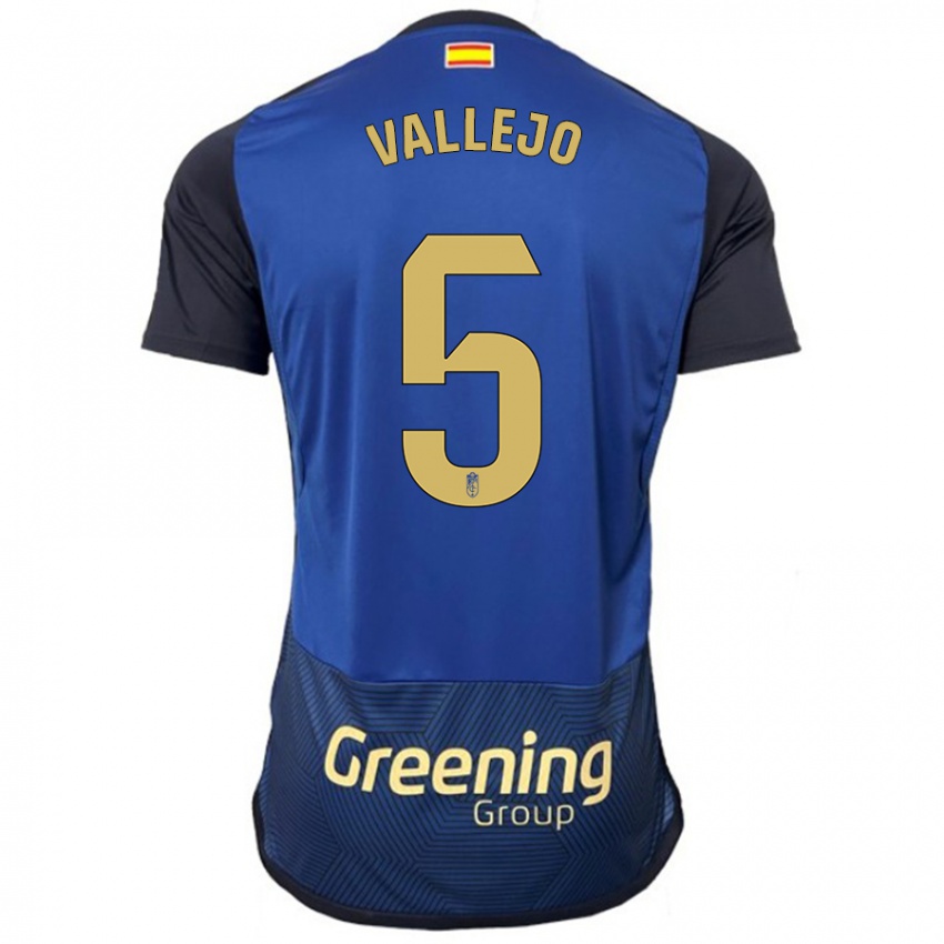 Hombre Camiseta Jesus Vallejo #5 Armada 2ª Equipación 2023/24 La Camisa México