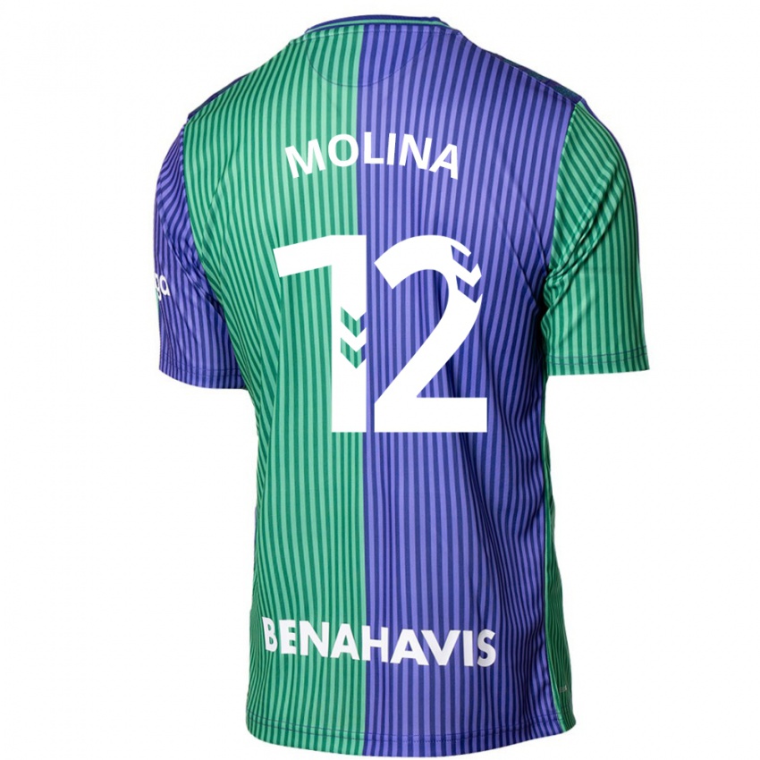 Hombre Camiseta Manu Molina #12 Verde Azul 2ª Equipación 2023/24 La Camisa México