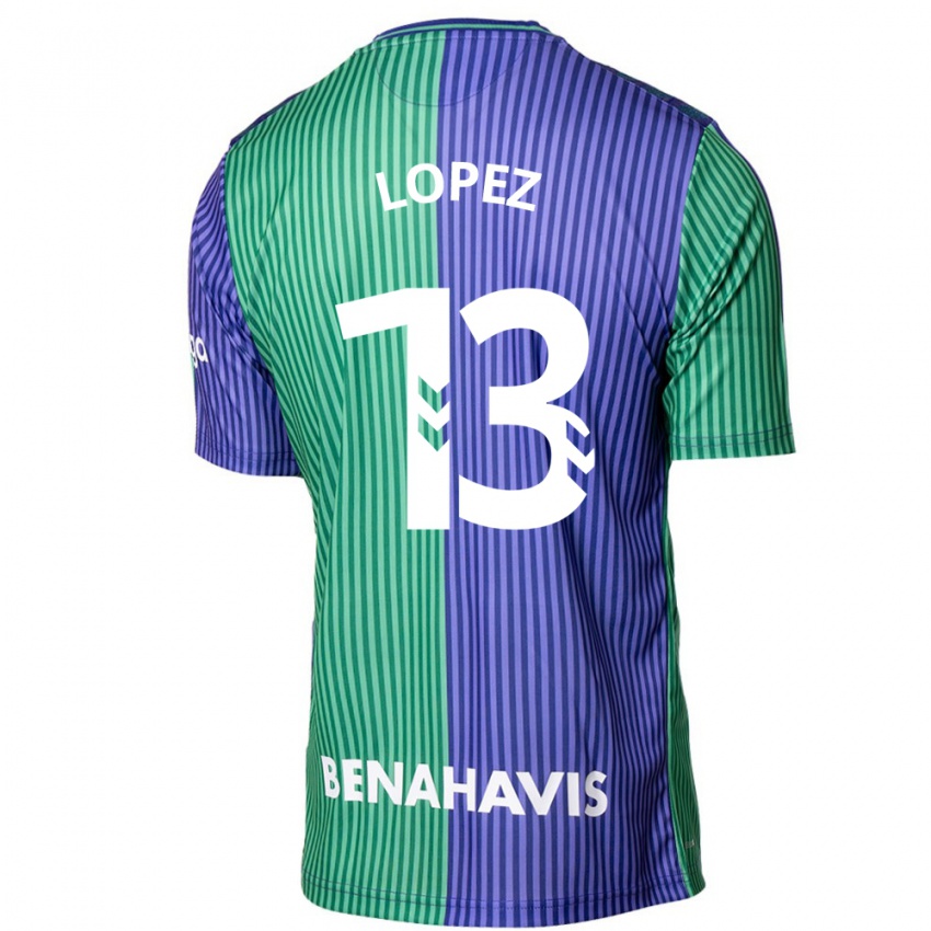 Hombre Camiseta Carlos López #13 Verde Azul 2ª Equipación 2023/24 La Camisa México