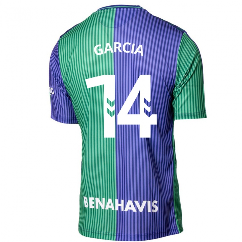 Hombre Camiseta Víctor García #14 Verde Azul 2ª Equipación 2023/24 La Camisa México