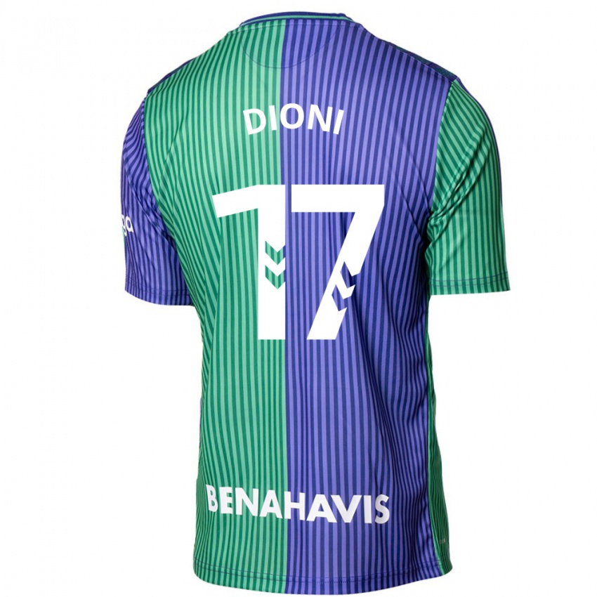 Hombre Camiseta Dioni #17 Verde Azul 2ª Equipación 2023/24 La Camisa México