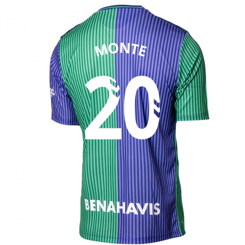 Hombre Camiseta Nélson Monte #20 Verde Azul 2ª Equipación 2023/24 La Camisa México