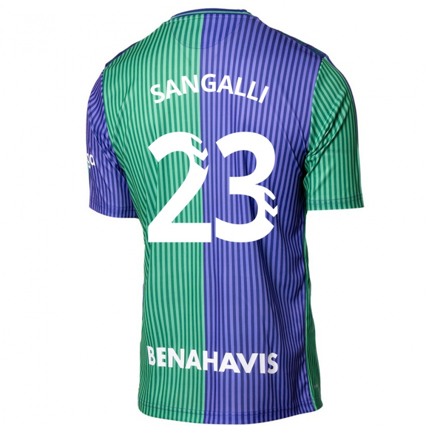 Hombre Camiseta Luca Sangalli #23 Verde Azul 2ª Equipación 2023/24 La Camisa México