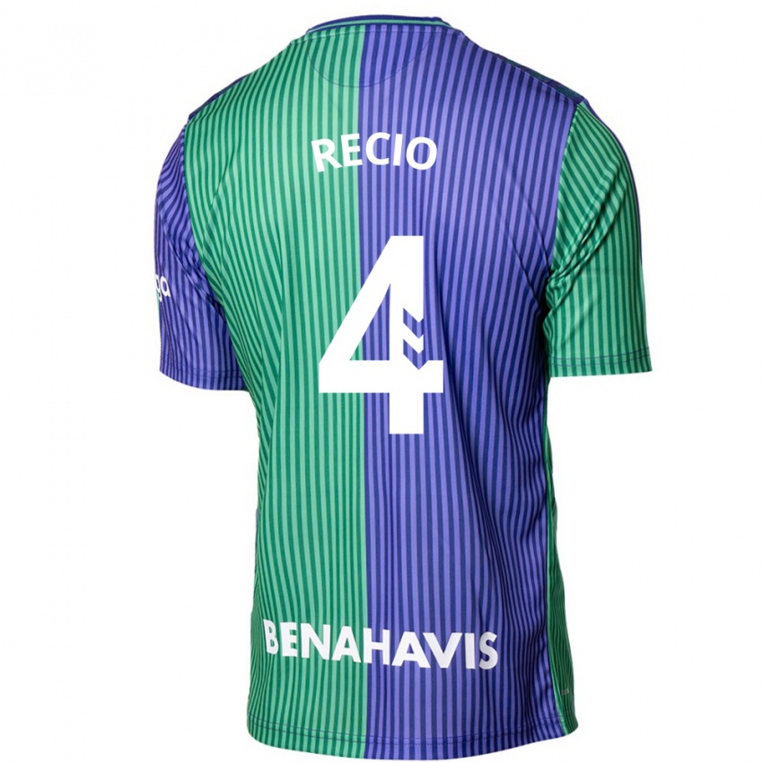 Hombre Camiseta Ángel Recio #4 Verde Azul 2ª Equipación 2023/24 La Camisa México