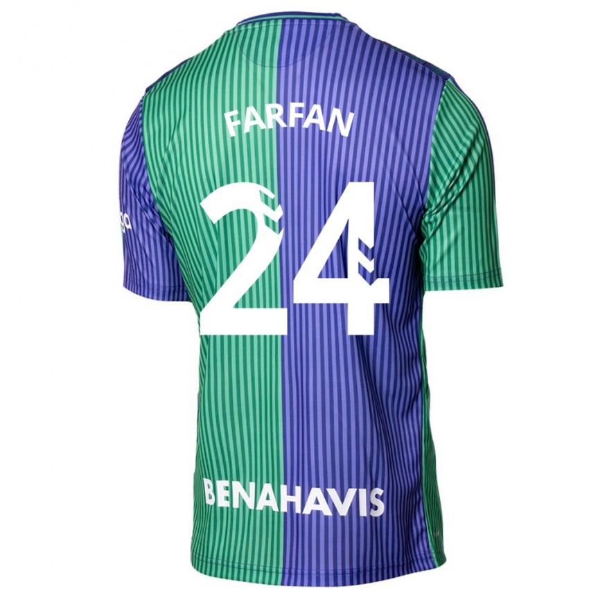 Hombre Camiseta María Farfán #24 Verde Azul 2ª Equipación 2023/24 La Camisa México