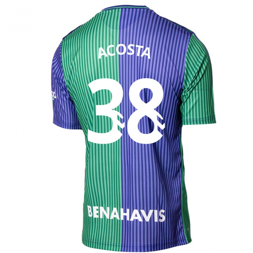 Hombre Camiseta Judith Acosta #38 Verde Azul 2ª Equipación 2023/24 La Camisa México