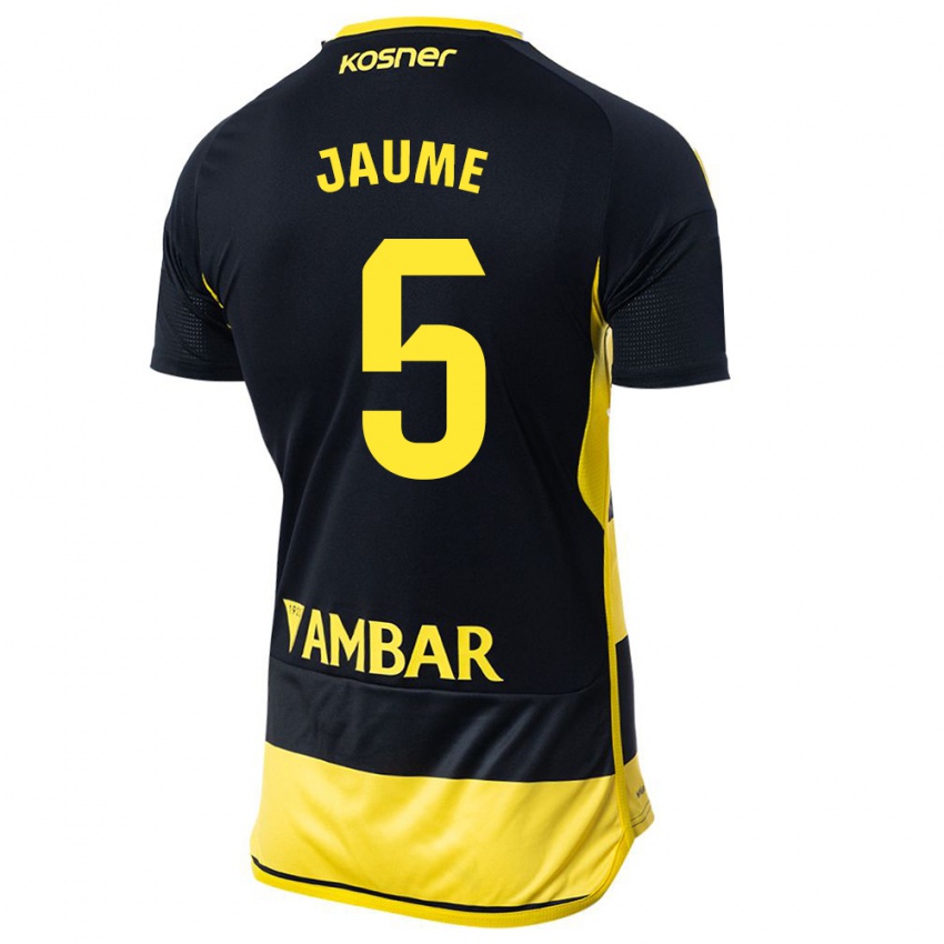 Hombre Camiseta Jaume Grau #5 Negro Amarillo 2ª Equipación 2023/24 La Camisa México