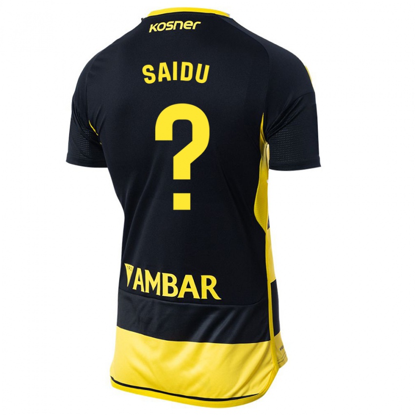 Hombre Camiseta Yussif Saidu #0 Negro Amarillo 2ª Equipación 2023/24 La Camisa México