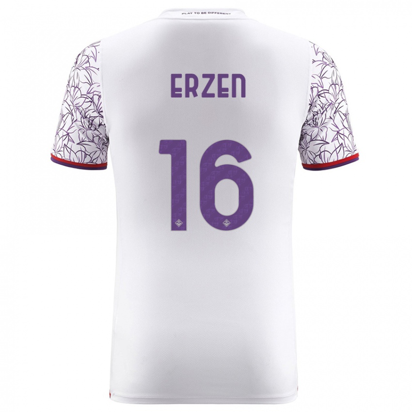 Hombre Camiseta Kaja Erzen #16 Blanco 2ª Equipación 2023/24 La Camisa México