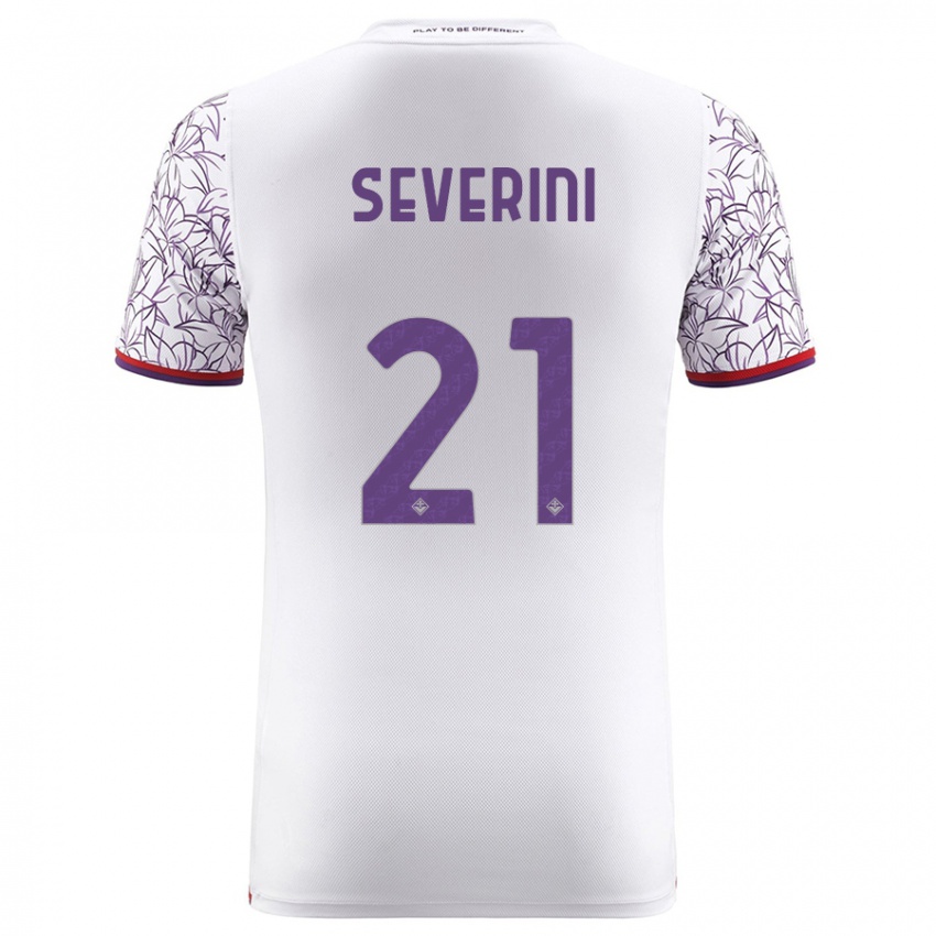 Hombre Camiseta Emma Severini #21 Blanco 2ª Equipación 2023/24 La Camisa México