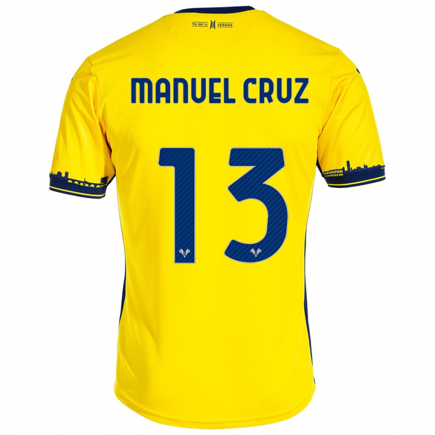 Hombre Camiseta Juan Manuel Cruz #13 Amarillo 2ª Equipación 2023/24 La Camisa México