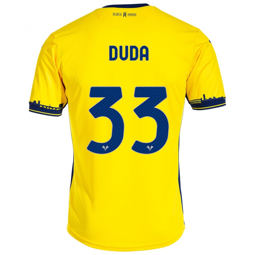 Hombre Camiseta Ondrej Duda #33 Amarillo 2ª Equipación 2023/24 La Camisa México