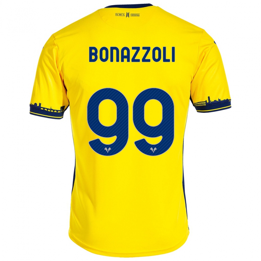 Hombre Camiseta Federico Bonazzoli #99 Amarillo 2ª Equipación 2023/24 La Camisa México