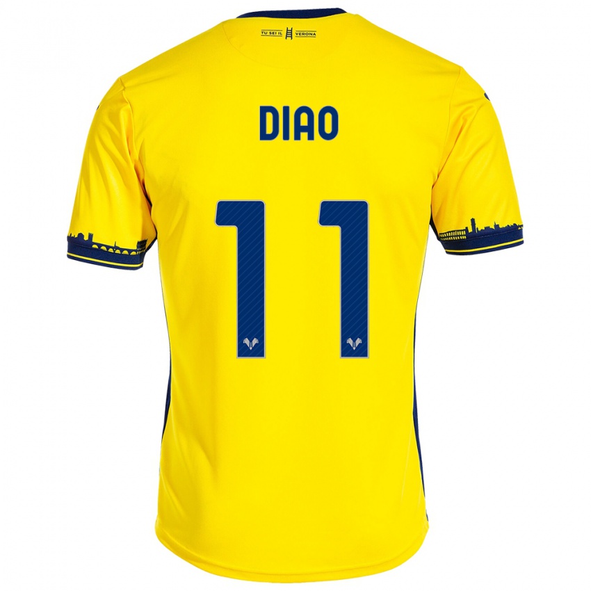 Hombre Camiseta Siren Diao #11 Amarillo 2ª Equipación 2023/24 La Camisa México