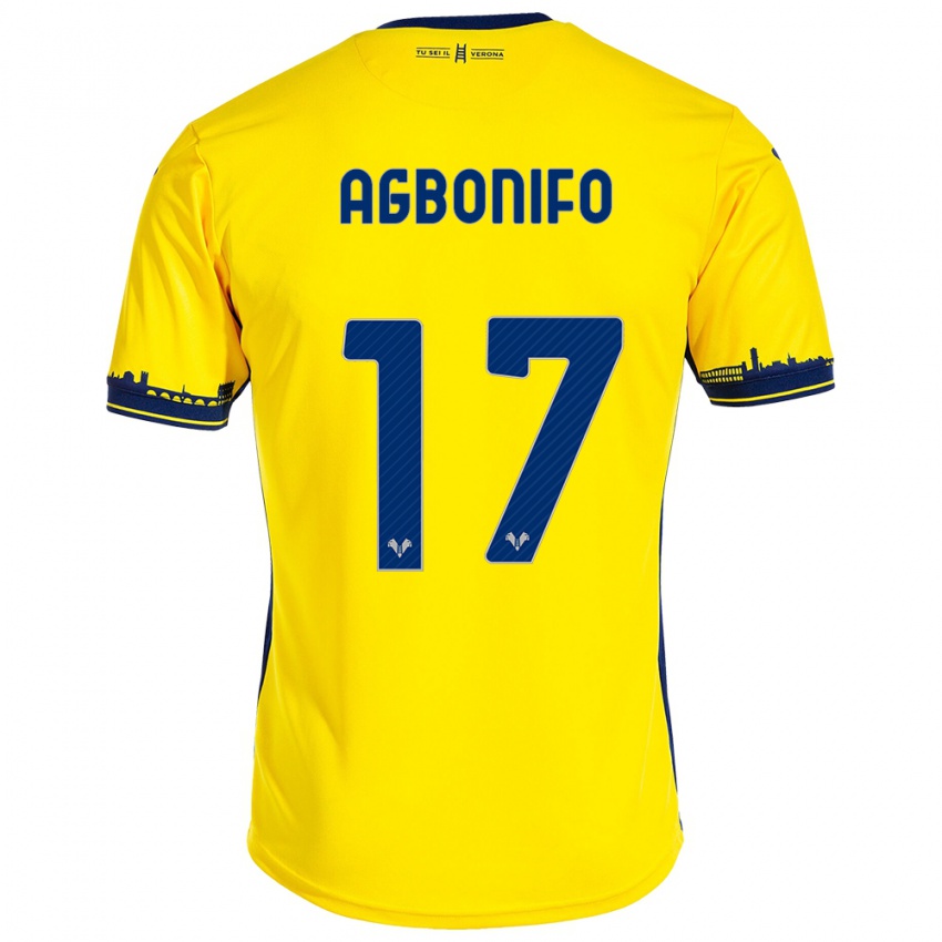 Hombre Camiseta Richi Agbonifo #17 Amarillo 2ª Equipación 2023/24 La Camisa México