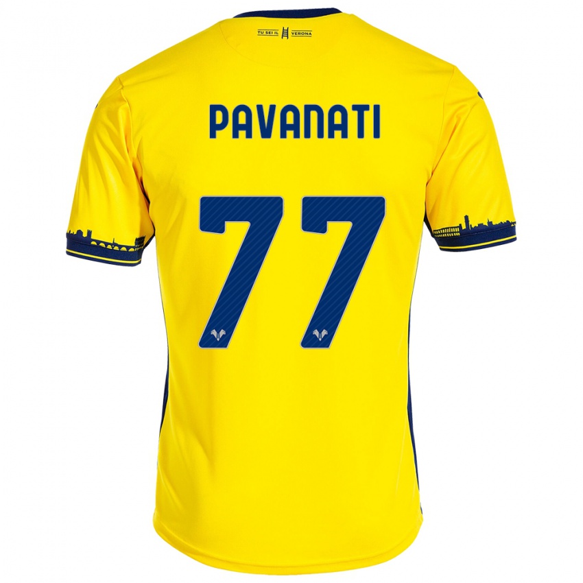 Hombre Camiseta Alessandro Pavanati #77 Amarillo 2ª Equipación 2023/24 La Camisa México