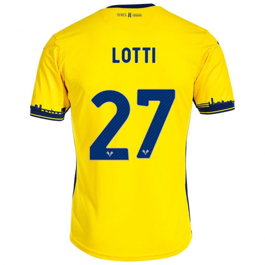 Hombre Camiseta Irene Lotti #27 Amarillo 2ª Equipación 2023/24 La Camisa México