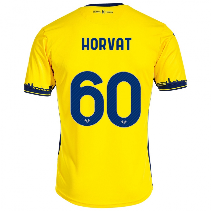 Hombre Camiseta Mihaela Horvat #60 Amarillo 2ª Equipación 2023/24 La Camisa México