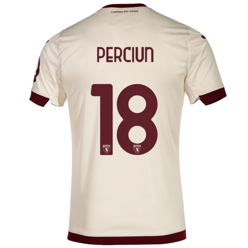 Hombre Camiseta Sergiu Perciun #18 Champán 2ª Equipación 2023/24 La Camisa México