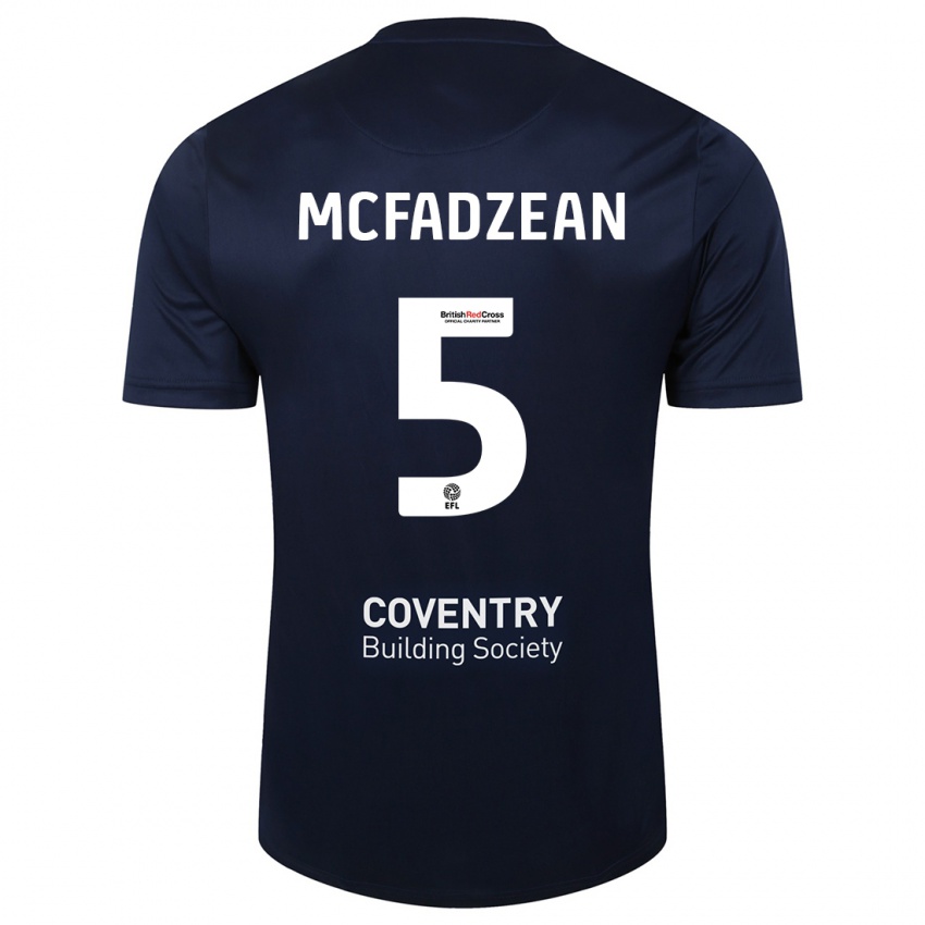 Hombre Camiseta Kyle Mcfadzean #5 Rojo Azul Marino 2ª Equipación 2023/24 La Camisa México