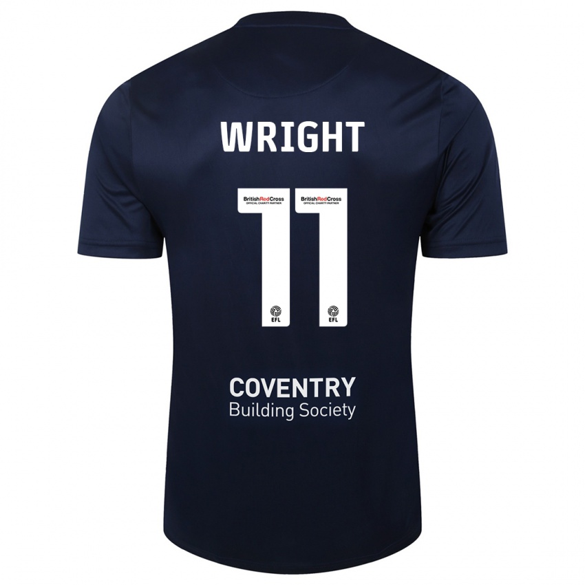 Hombre Camiseta Haji Wright #11 Rojo Azul Marino 2ª Equipación 2023/24 La Camisa México