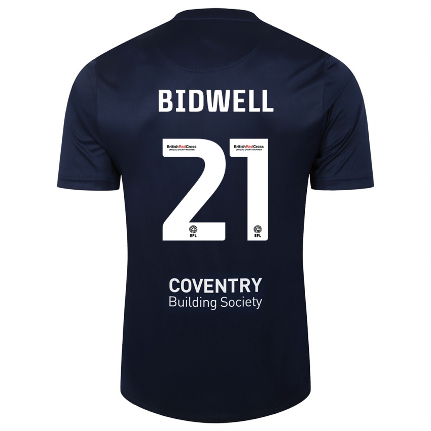 Hombre Camiseta Jake Bidwell #21 Rojo Azul Marino 2ª Equipación 2023/24 La Camisa México