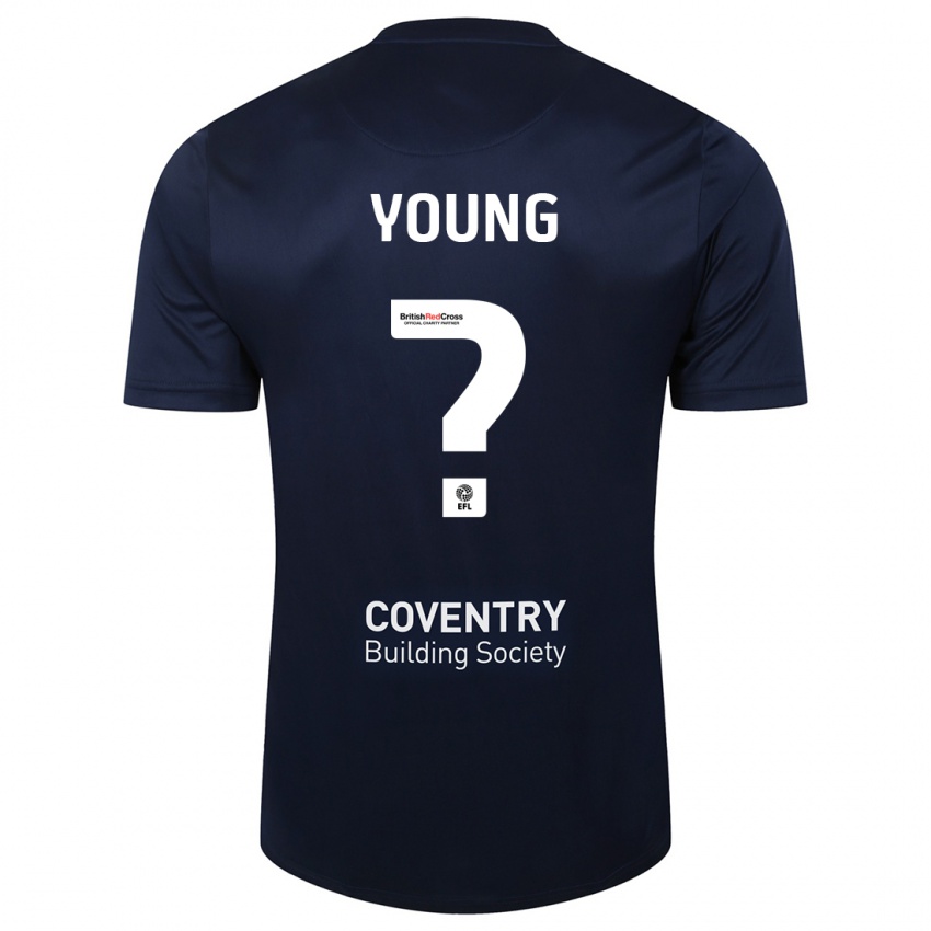 Hombre Camiseta Shay Young #0 Rojo Azul Marino 2ª Equipación 2023/24 La Camisa México