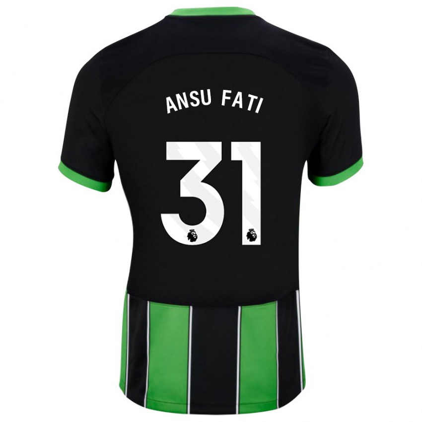 Hombre Camiseta Ansu Fati #31 Verde Negro 2ª Equipación 2023/24 La Camisa México