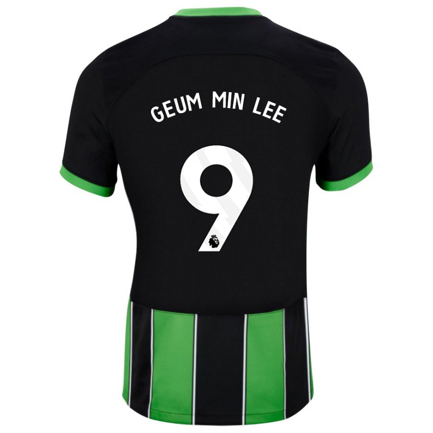 Hombre Camiseta Lee Geum-Min #9 Verde Negro 2ª Equipación 2023/24 La Camisa México