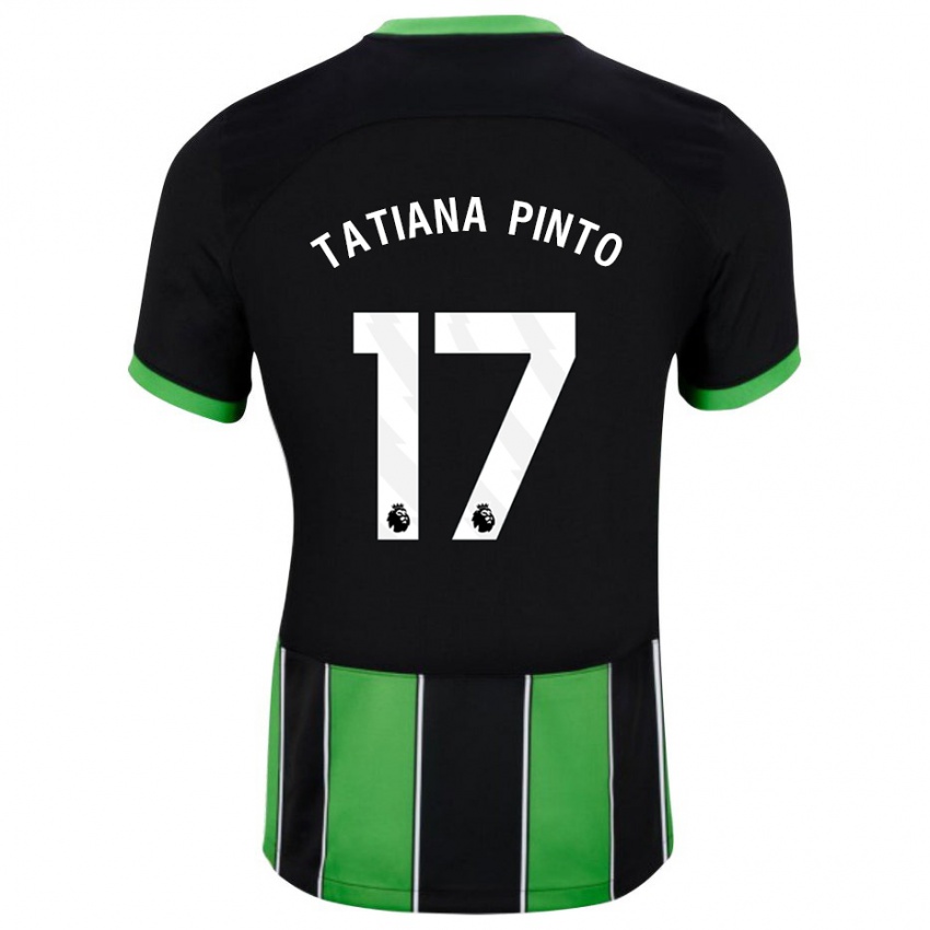 Hombre Camiseta Tatiana Vanessa Ferreira Pinto #17 Verde Negro 2ª Equipación 2023/24 La Camisa México