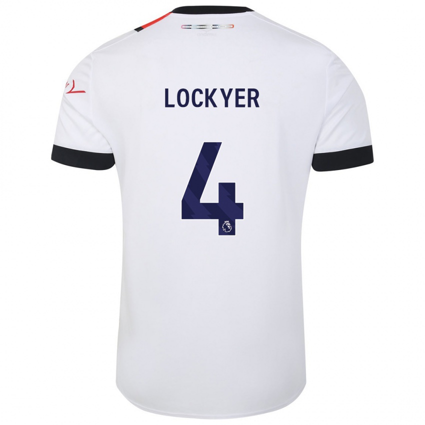 Hombre Camiseta Tom Lockyer #4 Blanco 2ª Equipación 2023/24 La Camisa México