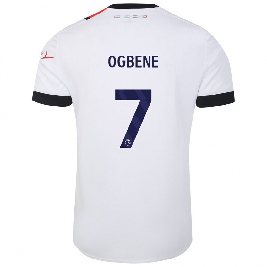 Hombre Camiseta Chiedozie Ogbene #7 Blanco 2ª Equipación 2023/24 La Camisa México