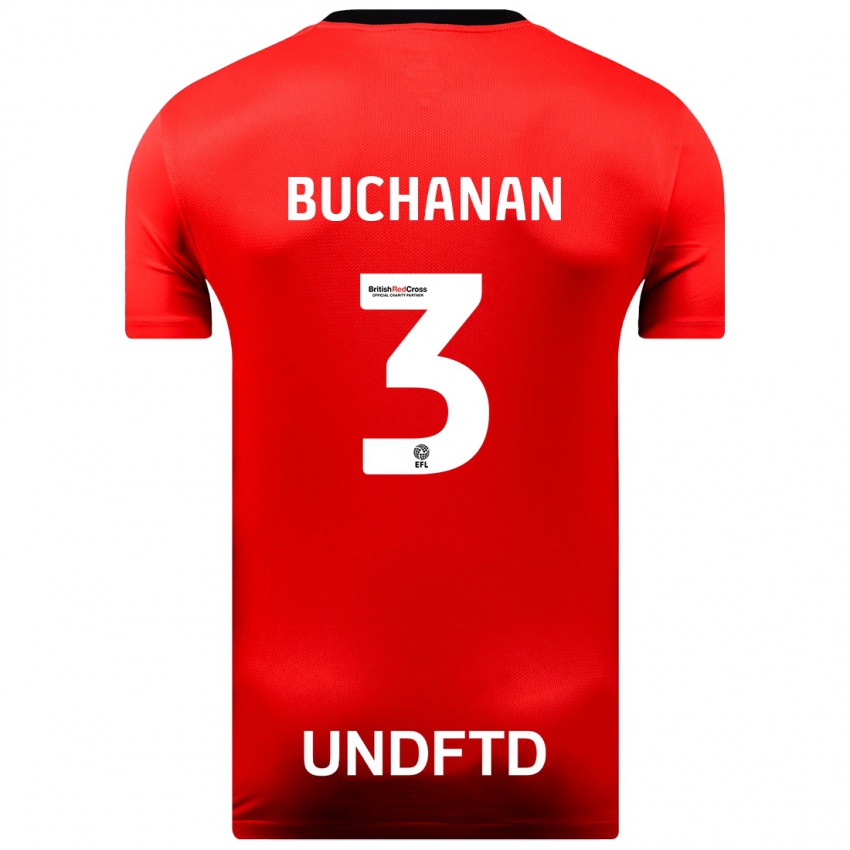 Hombre Camiseta Lee Buchanan #3 Rojo 2ª Equipación 2023/24 La Camisa México