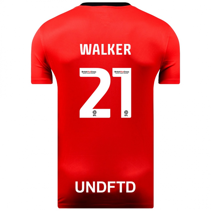 Hombre Camiseta Claudia Walker #21 Rojo 2ª Equipación 2023/24 La Camisa México