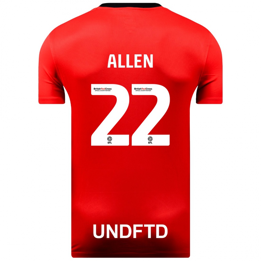 Hombre Camiseta Remi Allen #22 Rojo 2ª Equipación 2023/24 La Camisa México