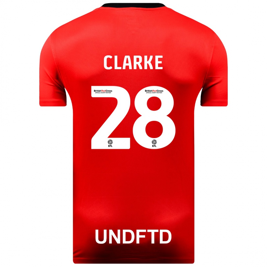 Hombre Camiseta Charlotte Clarke #28 Rojo 2ª Equipación 2023/24 La Camisa México