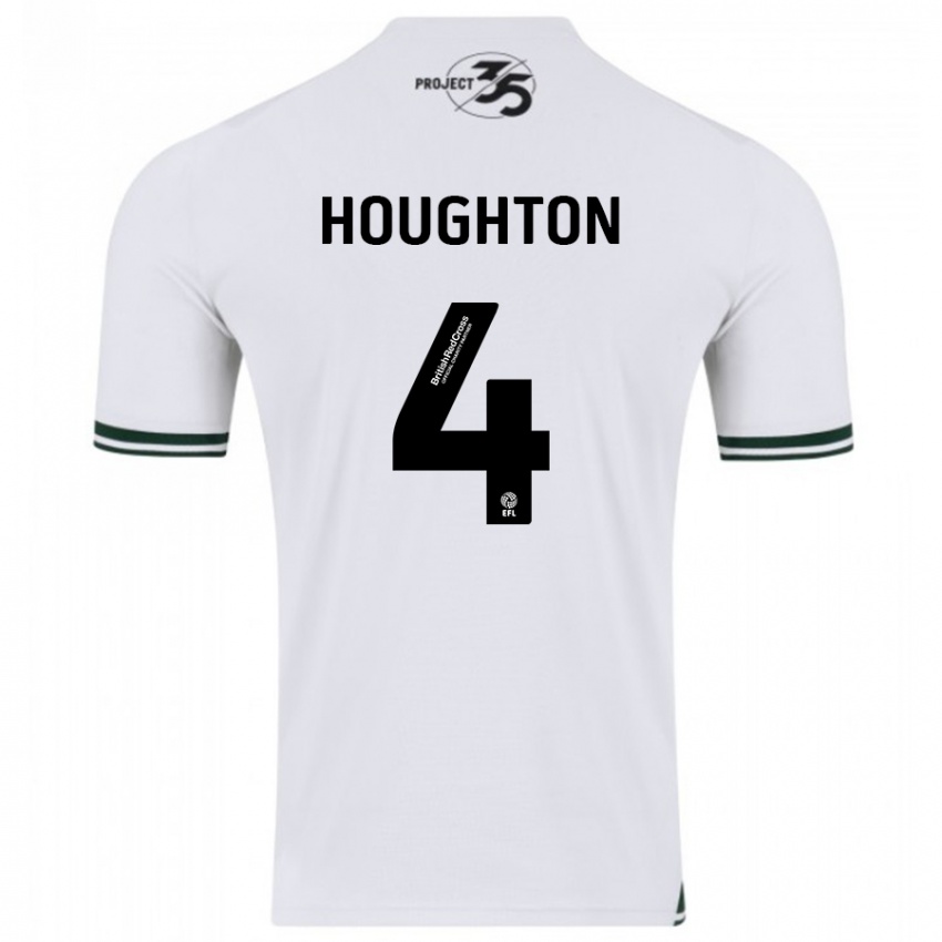 Hombre Camiseta Jordan Houghton #4 Blanco 2ª Equipación 2023/24 La Camisa México