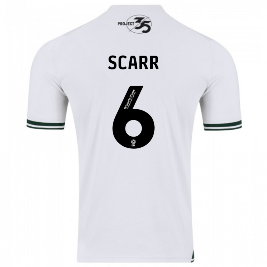 Hombre Camiseta Dan Scarr #6 Blanco 2ª Equipación 2023/24 La Camisa México