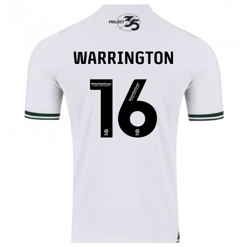 Hombre Camiseta Lewis Warrington #16 Blanco 2ª Equipación 2023/24 La Camisa México