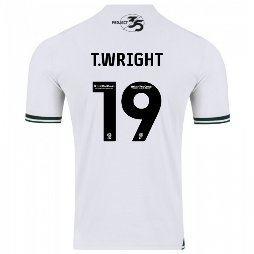 Hombre Camiseta Tyreik Wright #19 Blanco 2ª Equipación 2023/24 La Camisa México