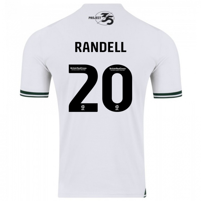 Hombre Camiseta Adam Randell #20 Blanco 2ª Equipación 2023/24 La Camisa México