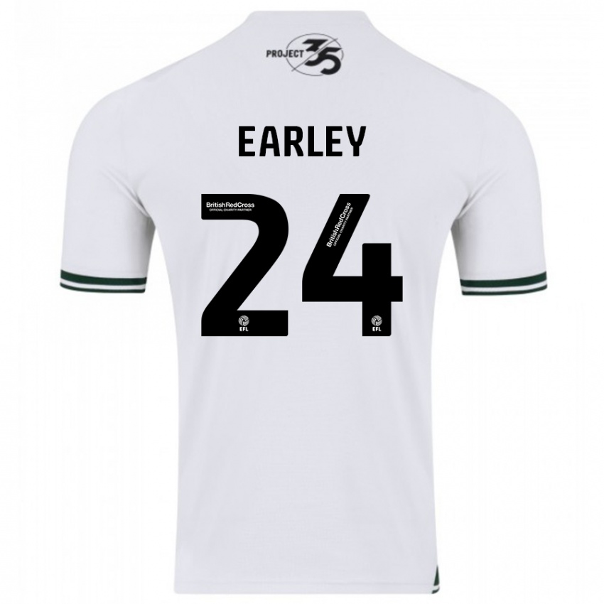Hombre Camiseta Saxon Earley #24 Blanco 2ª Equipación 2023/24 La Camisa México