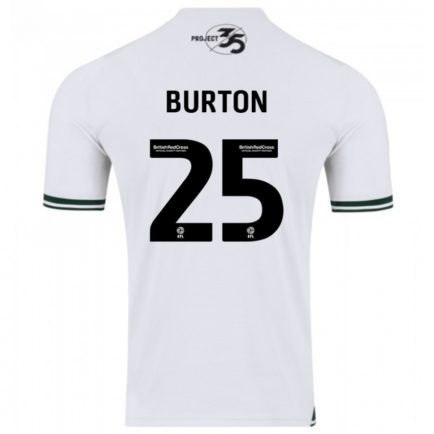 Hombre Camiseta Callum Burton #25 Blanco 2ª Equipación 2023/24 La Camisa México