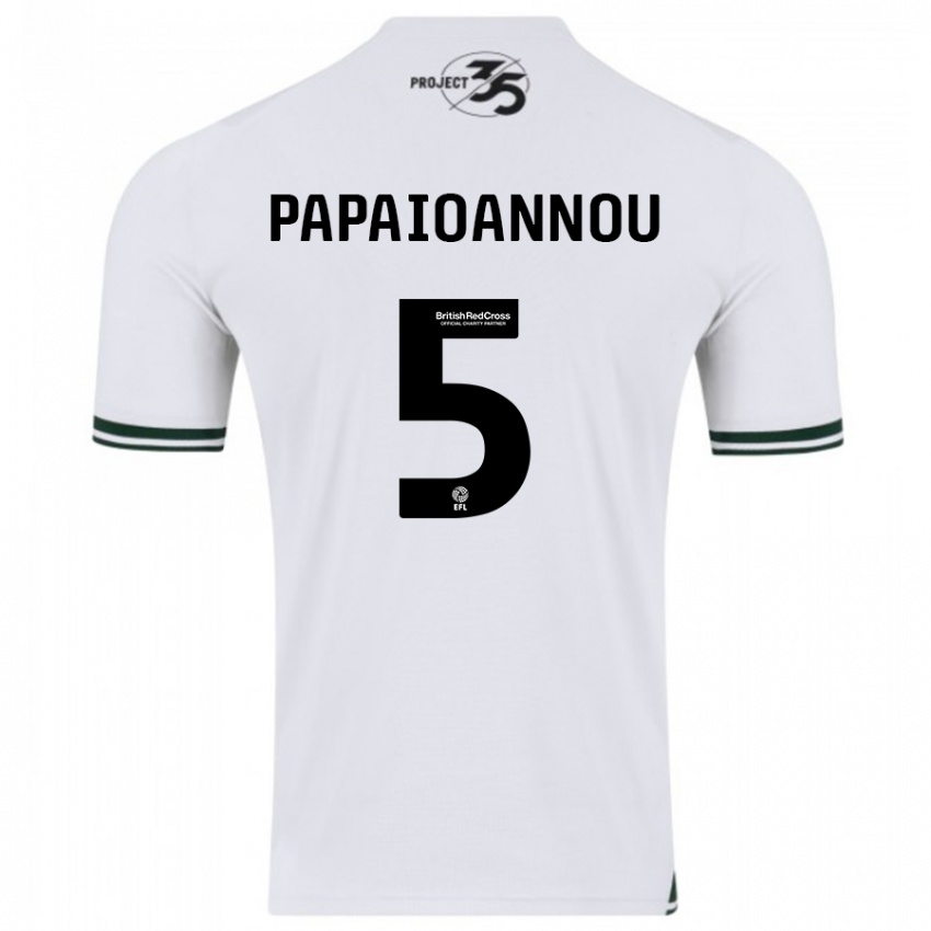 Hombre Camiseta Panagiota Papaioannou #5 Blanco 2ª Equipación 2023/24 La Camisa México